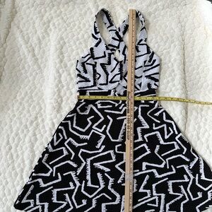 Black and White Geometric Dress